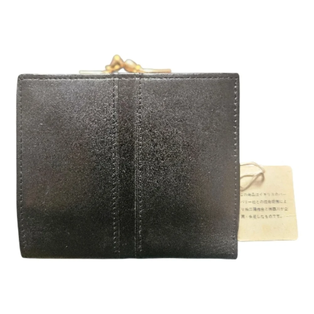 RARE Burberrys Black Leather Bifold Wallet Equestrian Knight Made In Japan - Picture 5 of 16